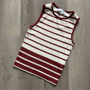 NWOT Primark Striped Sleeveless Sweater-knit Top